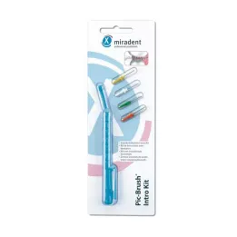 MIRADENT Interd.Pic-Brush Intro Kit 1H+4B.tra.blue, 1 kos