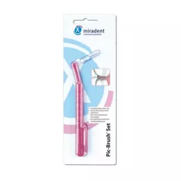 MIRADENT Interd.Pic-Brush Set 1Halt+1Bü.tran.pink, 1 kos