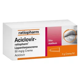 ACICLOVIR-ratiopharm krema proti herpesu na ustnicah, 2 g