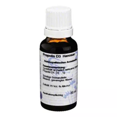 PROPOLIS D 3 razredčitev, 20 ml PROPOLIS D 3 razredčitev, 20 ml