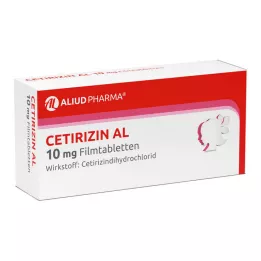 CETIRIZIN AL 10 mg filmsko obložene tablete, 7 kos