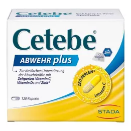 CETEBE ABWEHR plus vitamin C+vitamin D3+cinkove kapsule, 120 kos