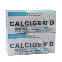 CALCIGEN D 600 mg/400 I.E. žvečljive tablete, 200 kom