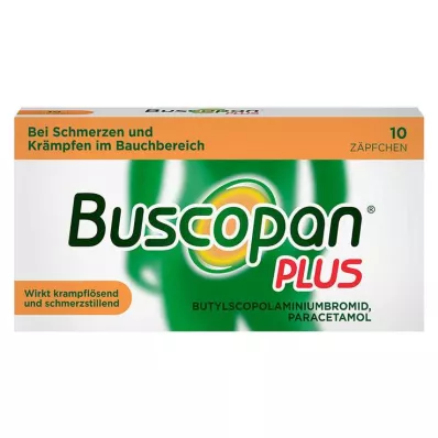 BUSCOPAN plus 10 mg/800 mg svečke, 10 kosov