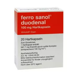 FERRO SANOL duodenalne trde kapsule z msr obloženimi peletami, 20 kom