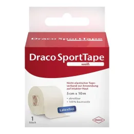 Dracotape bandaža 10mx5cm bela, 1 kos
