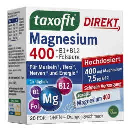 TAXOFIT Magnezij 400+B1+B6+B12+Folna kislina 800 zrnc, 20 kos