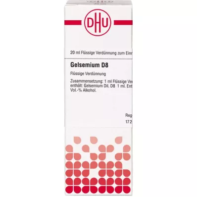 GELSEMIUM D 8 Razredčitev, 20 ml GELSEMIUM D 8 Razredčitev, 20 ml