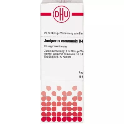 JUNIPERUS COMMUNIS D 4 razredčitev, 20 ml JUNIPERUS COMMUNIS D 4 razredčitev, 20 ml