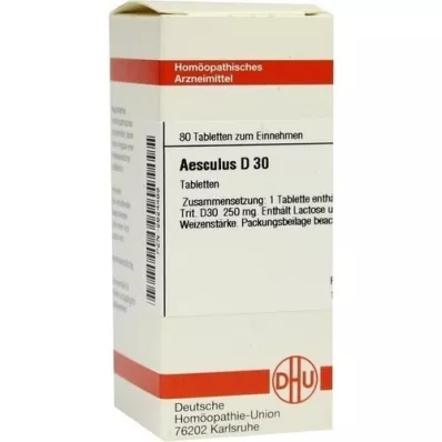 AESCULUS D 30 tablet, 80 kos