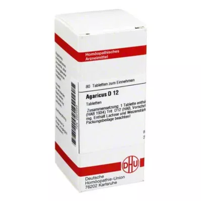 AGARICUS D 12 tablet, 80 kos AGARICUS D 12 tablet, 80 kos