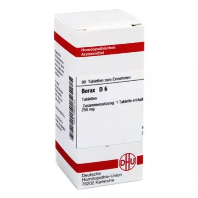 BORAX D 6 tablet, 80 kos