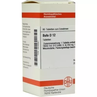 BUFO D 12 tablet, 80 kos