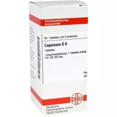 CAPSICUM D 6 tablet, 80 kos CAPSICUM D 6 tablet, 80 kos