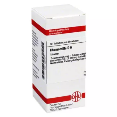 CHAMOMILLA D 6 tablet, 80 kos CHAMOMILLA D 6 tablet, 80 kos