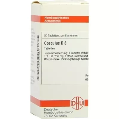COCCULUS D 8 tablet, 80 kos COCCULUS D 8 tablet, 80 kos