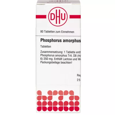 PHOSPHORUS AMORPHUS D 8 tablet, 80 kos PHOSPHORUS AMORPHUS D 8 tablet, 80 kos