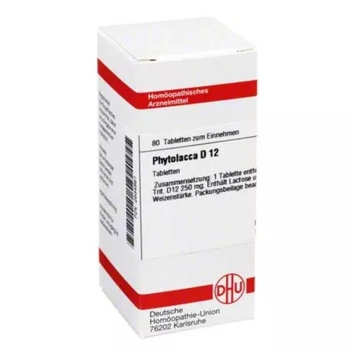 PHYTOLACCA D 12 tablet, 80 kos PHYTOLACCA D 12 tablet, 80 kos