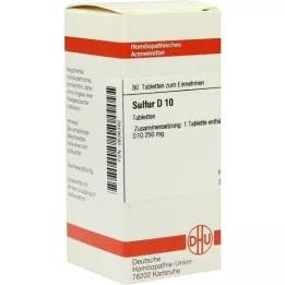 SULFUR D 10 tablet, 80 kos