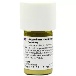 ARGENTUM METALLICUM praeparatum D 20 Trituracija, 20 g