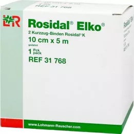 ROSIDAL Kratkoraztegljivi povoj Elko 10 cm x 5 m, 2 kom