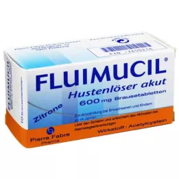 FLUIMUCIL Ekspektorans za kašelj akutni 600 šumečih tablet, 10 kos