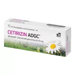 CETIRIZIN ADGC Filmsko obložene tablete, 20 kom