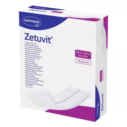 ZETUVIT Vpojne komprese sterilne 20x20 cm, 15 kos