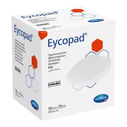 EYCOPAD Očesne komprese 56x70 mm sterilne, 25 kos