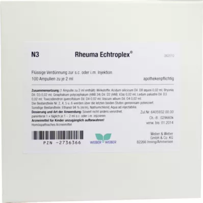 RHEUMA ECHTROPLEX Raztopina za injiciranje, 100X2 ml