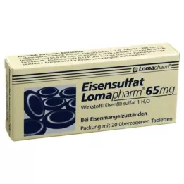 EISENSULFAT Lomapharm 65 mg obložene tablete, 20 kos