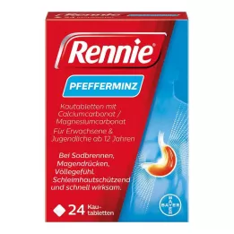 RENNIE Žvečljive tablete, 24 kos