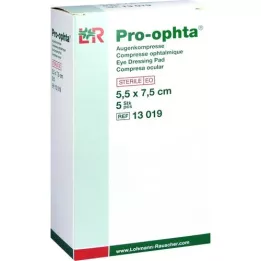 PRO-OPHTA Komprese 5,5x7,5 cm sterilne enojne, 5 kom