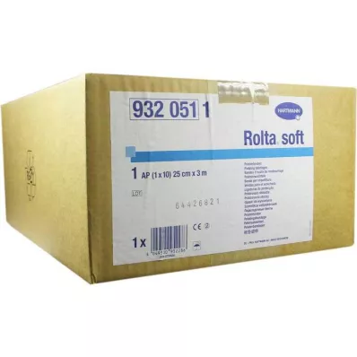 ROLTA povoj iz mehkega sintetičnega bombaža 25 cm x 3 m, 10 kos