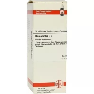 HAMAMELIS D 3 Razredčitev, 50 ml HAMAMELIS D 3 Razredčitev, 50 ml