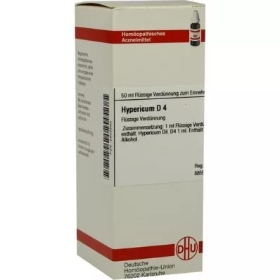 HYPERICUM D 4 razredčitev, 50 ml HYPERICUM D 4 razredčitev, 50 ml