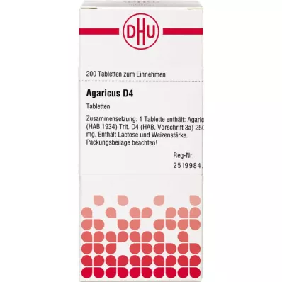 AGARICUS D 4 tablete, 200 kos AGARICUS D 4 tablete, 200 kos