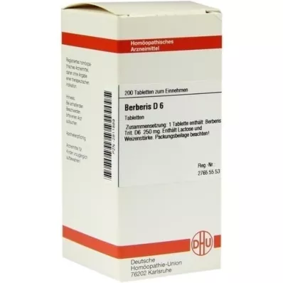 BERBERIS D 6 tablet, 200 kos BERBERIS D 6 tablet, 200 kos