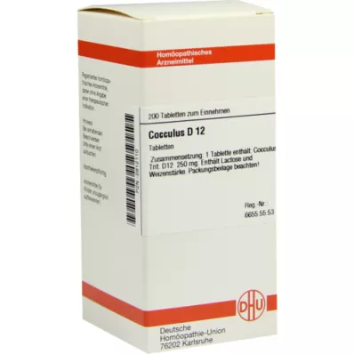 COCCULUS D 12 tablet, 200 kos