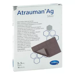 ATRAUMAN Ag 5x5 cm sterilne komprese, 10 kos