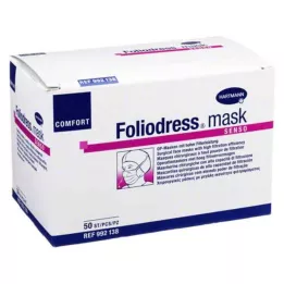 FOLIODRESS maska Comfort senso OP-maska zelena, 50 kos