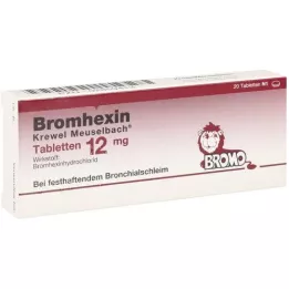 BROMHEXIN Krewel Meuselbach. Tablete 12 mg, 20 kos