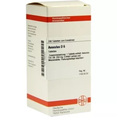 AESCULUS D 6 tablet, 200 kos AESCULUS D 6 tablet, 200 kos