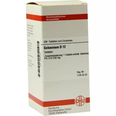 GELSEMIUM D 12 tablet, 200 kos GELSEMIUM D 12 tablet, 200 kos