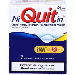 NIQUITIN Transdermalni obliži Clear 14 mg, 7 kos