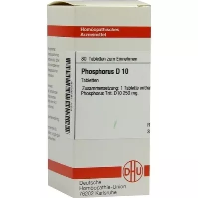PHOSPHORUS D 10 tablet, 80 kos PHOSPHORUS D 10 tablet, 80 kos
