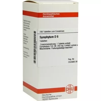 SYMPHYTUM D 6 tablet, 200 kos