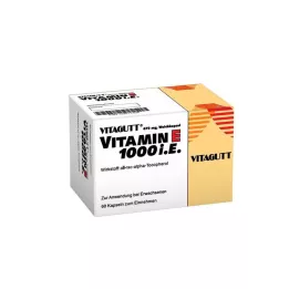 VITAGUTT Vitamin E 1000 mehkih kapsul, 60 kos
