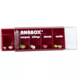 ANABOX Dnevna škatla rdeča, 1 kos