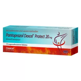 PANTOPRAZOL Dexcel Protect 20 mg gastrorezistentne tablete, 14 kos